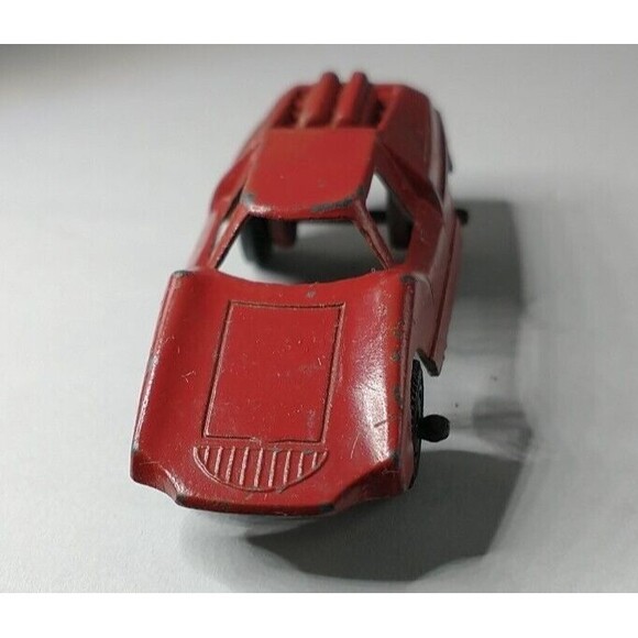 Vintage Tootsie Toy Fiat Abarth Red Made in U.S.A. Die Cast Collectible Car - Picture 3 of 13